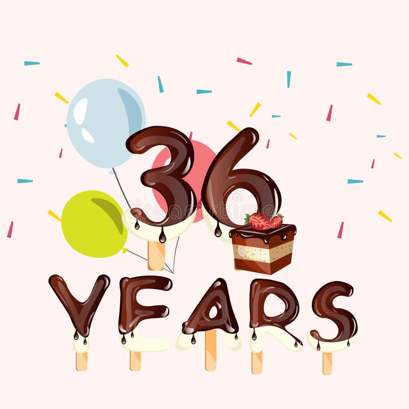 36 Years Anniversary Celebration card vector illustration 36 Years Anniversary Celebration card vector illustration