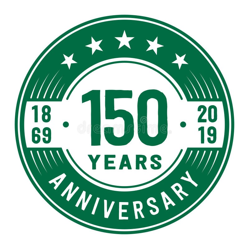 150years Celebrating Anniversary Design Template 150th Anniversary