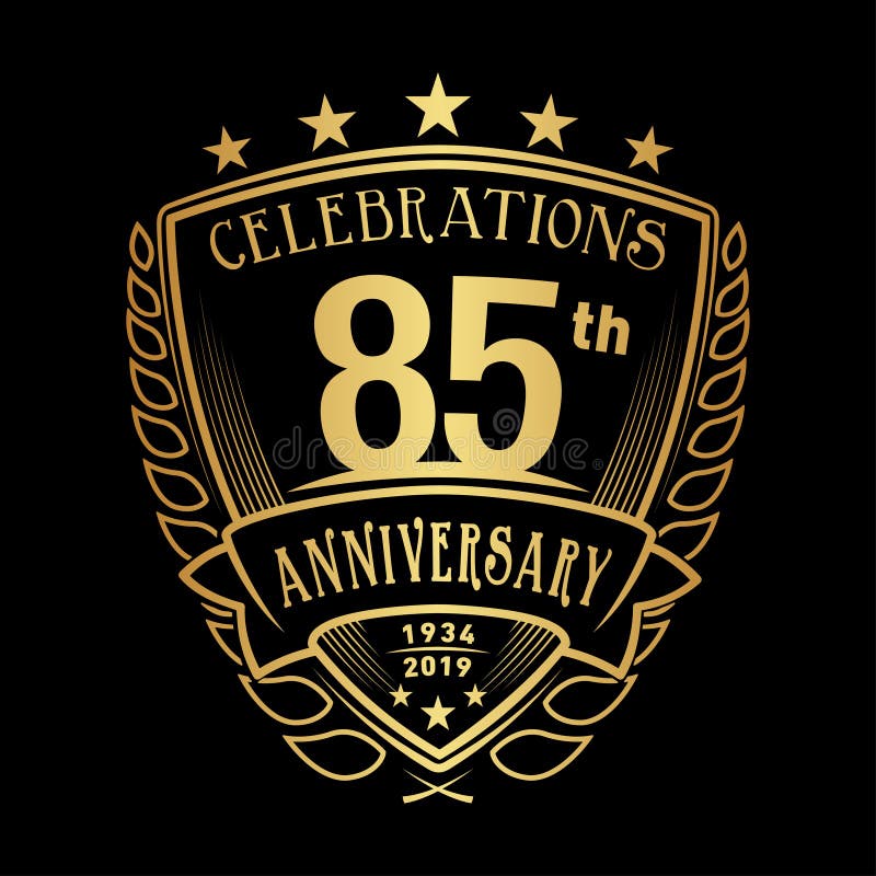 85th Shield Anniversary Logo. 85th Vector and Illustration. Stock ...