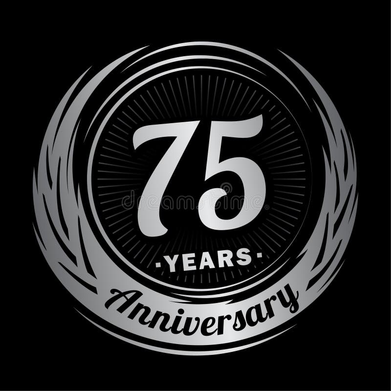75 Year Anniversary. Elegant Anniversary Design. 75th Logo. Stock ...