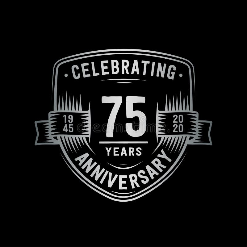 75th Shield Anniversary Logo. 75th Vector and Illustration. Stock ...