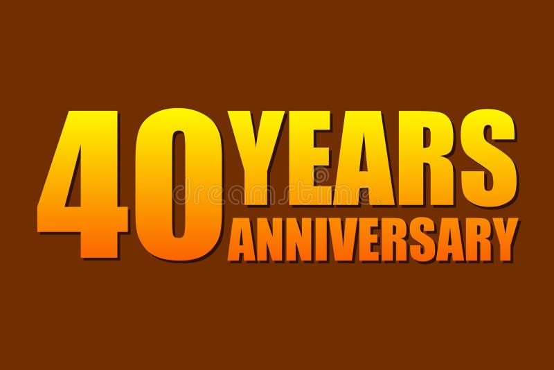 40 years anniversary celebration simple logo. Isolated on dark background. Vector illustration vector illustration 40 years anniversary celebration simple logo. Isolated on dark background. Vector illustration vector illustration