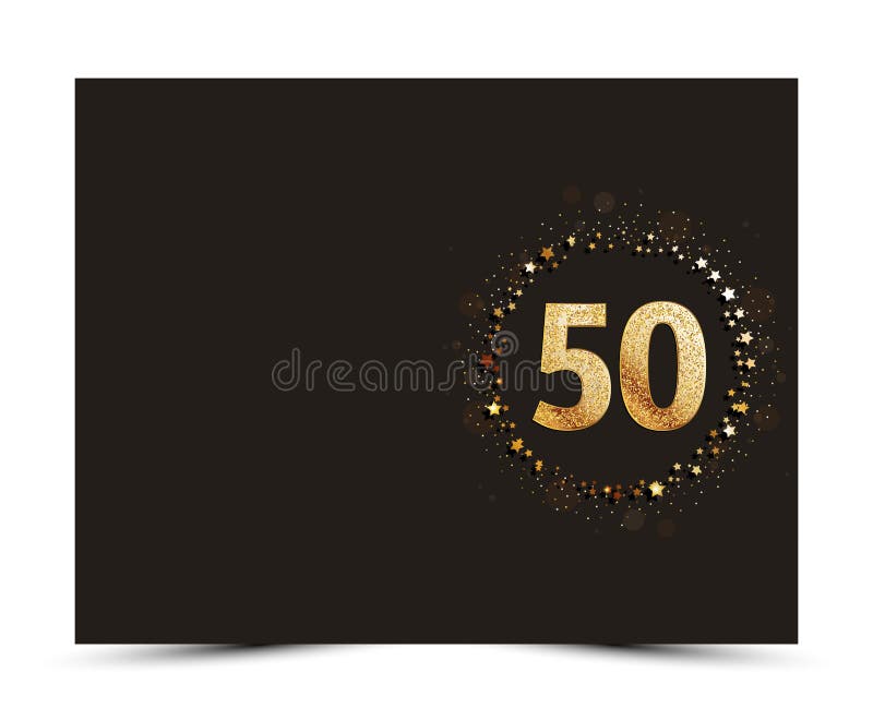  Wedding  Anniversary  Invitation 50 Years  Stock Illustration 