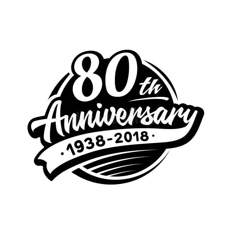 80 Years Anniversary Design Template. Vector and Illustration. 80th ...