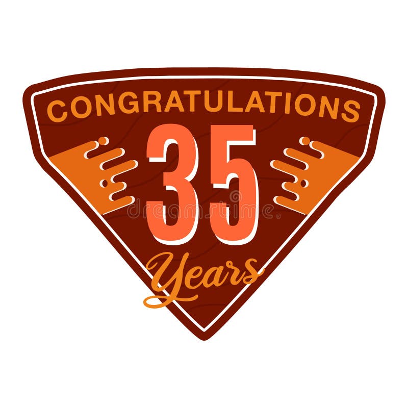 Anniversary Logo 35 Years Stock Illustration - Download Image Now