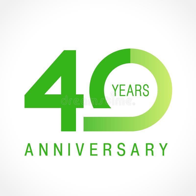 40 years old celebrating classic logo. royalty free illustration 40 years old celebrating classic logo. royalty free illustration