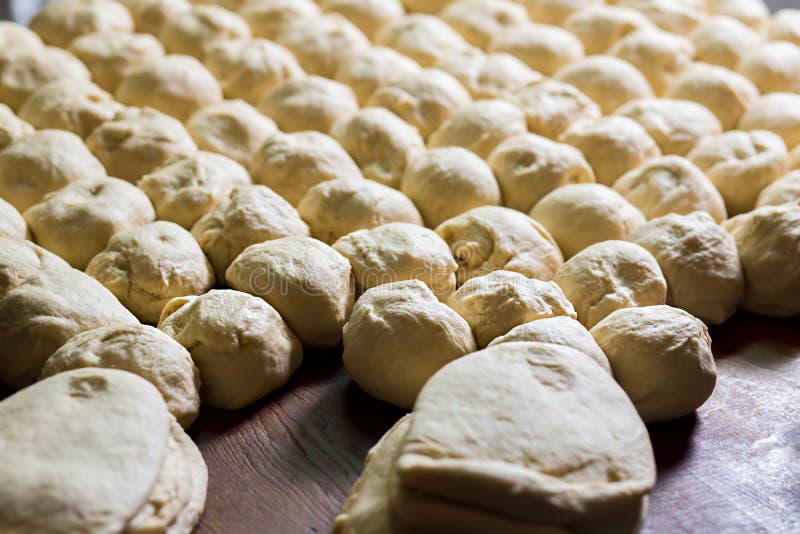 Yeast dough. Buns from dough stock photography Yeast dough. Buns from dough stock photography