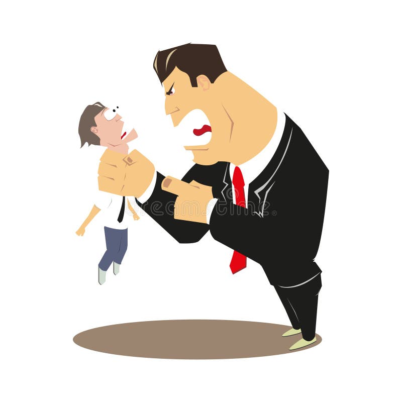Yelling Angry Boss stock vector. Illustration of employer 25236635
