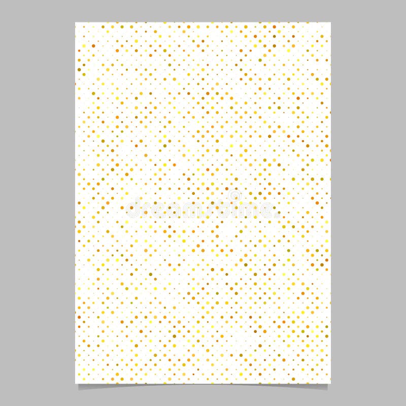 Yellow abstract circle pattern brochure background - vector design royalty free illustration