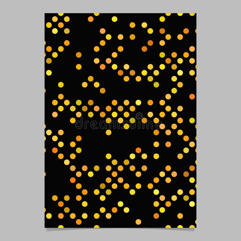 Yellow abstract circle pattern brochure background - vector design stock illustration