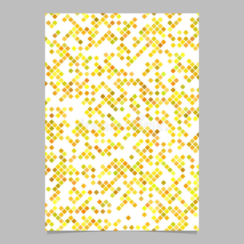 Yellow abstract diagonal rounded square pattern background poster template - vector graphic