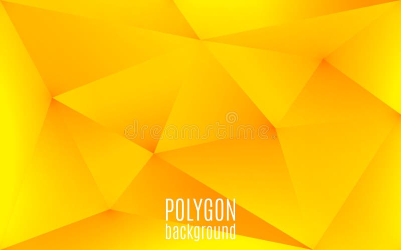 Yellow abstract geometric background. Polygon shapes backdrop. Triangular low poly mosaic. Creative design template stock illustration