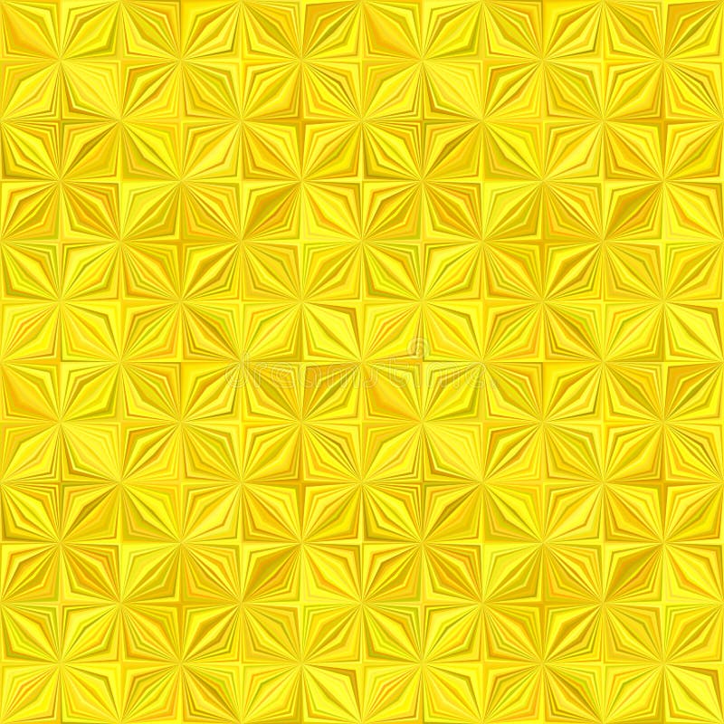 Yellow abstract geometrical striped shape pattern - vector mosaic background stock illustration