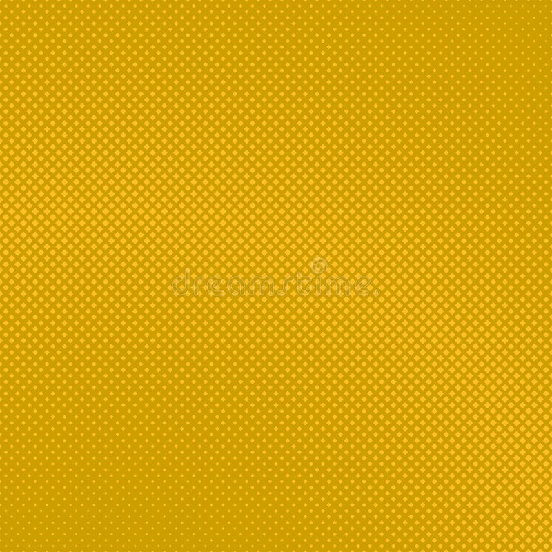 Yellow abstract halftone square background pattern template stock illustration