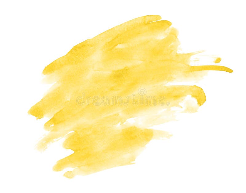 Yellow Abstract Watercolor Background Image with a Liquid Splatter of ...