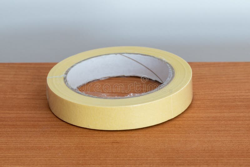 Yellow Adhesive Masking Paint Paper Stock Photo Image of construction