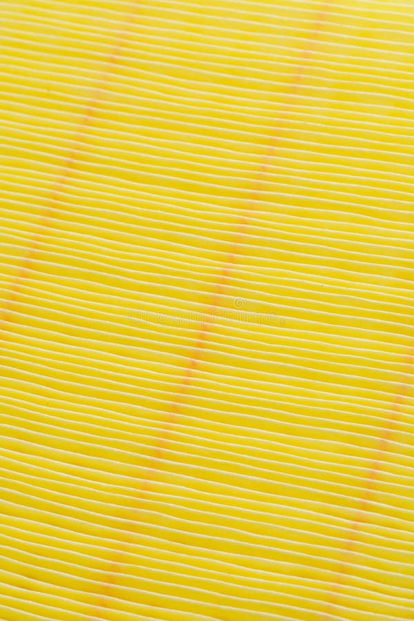 Yellow Air Filter for Car Engine Stock Photo Image of object