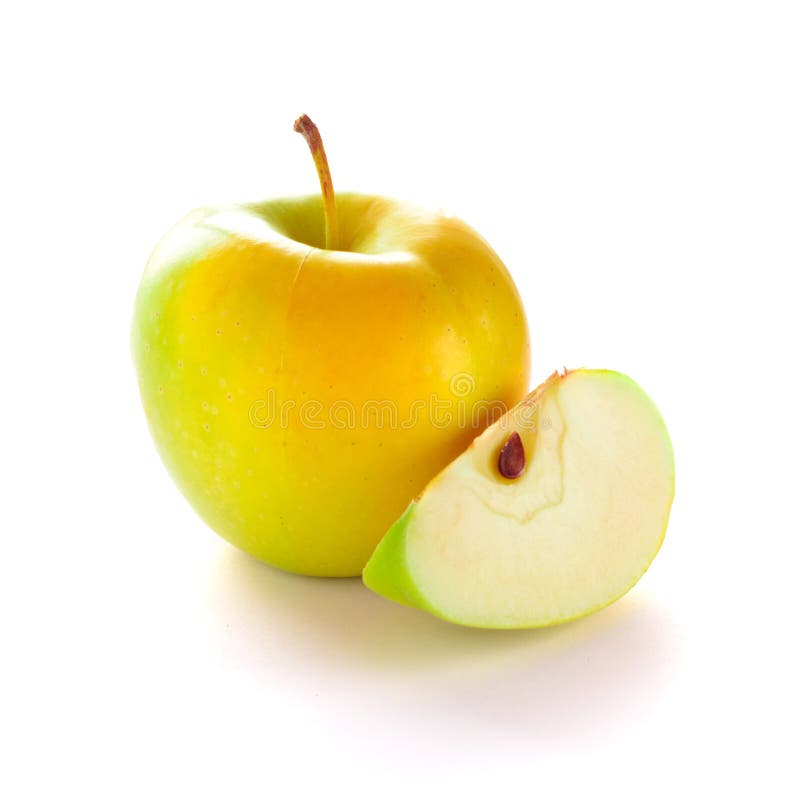 Yellow Apple with Apple Slice