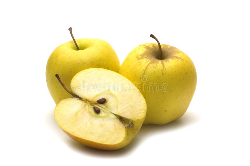 Yellow apples stock image. Image of calorie, refreshing 3571111