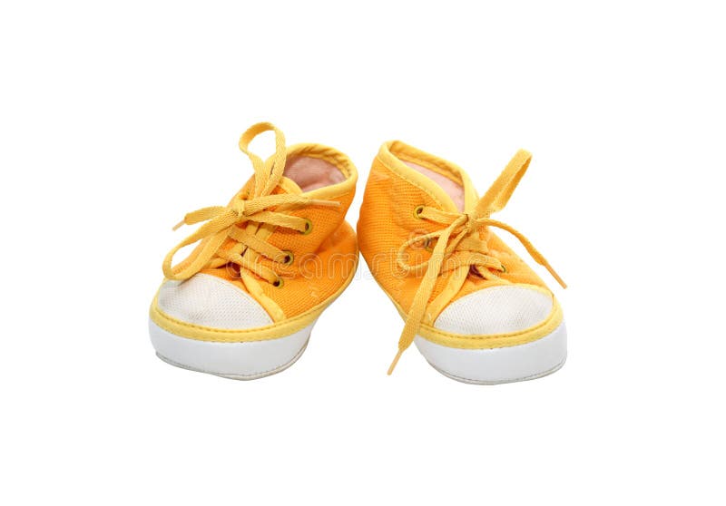 Yellow Baby Shoes stock photo. Image of shopping, stylish 77703166