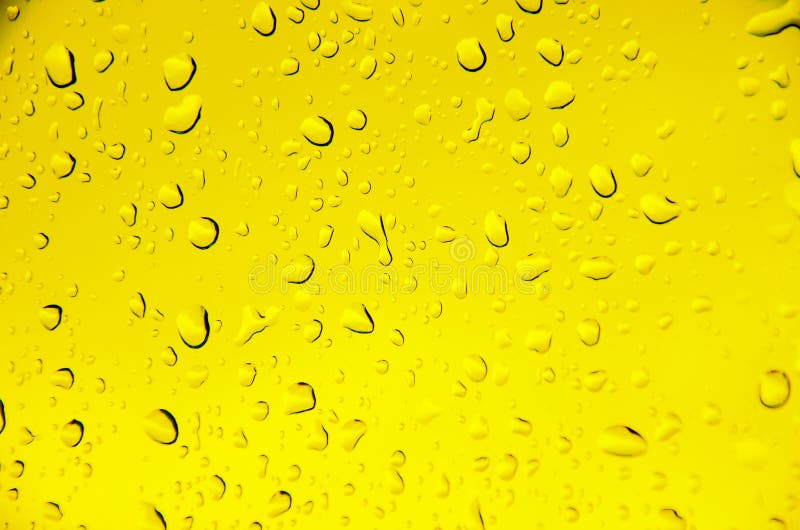 Yellow Background with Drop Water Stock Image Image of freshness
