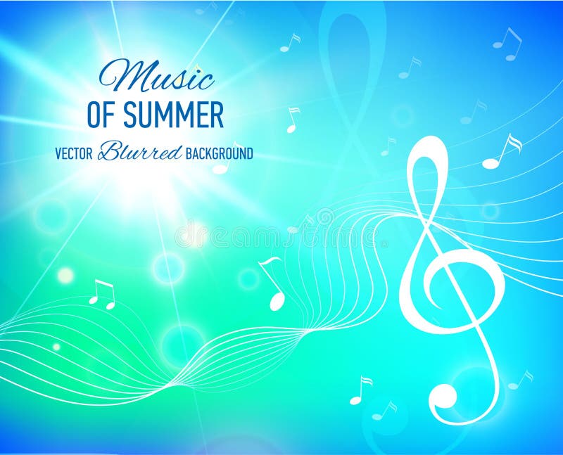 Yellow Background with Music Notes and Key. Flare Stock Illustration Illustration of concert