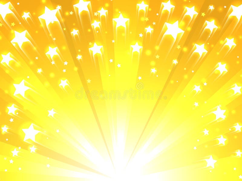 Yellow Background with Stars Stock Vector Illustration of design