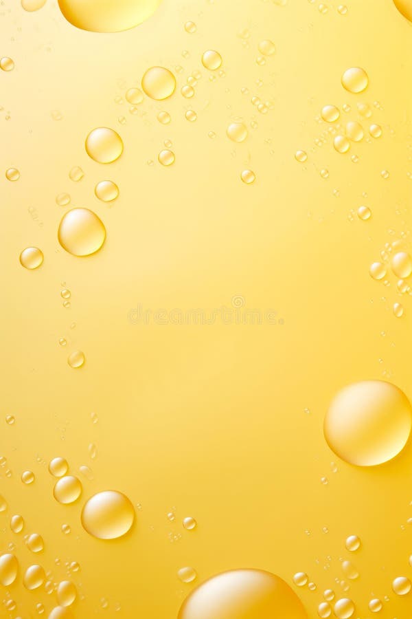 Yellow Background with Water Droplets on it and White Background