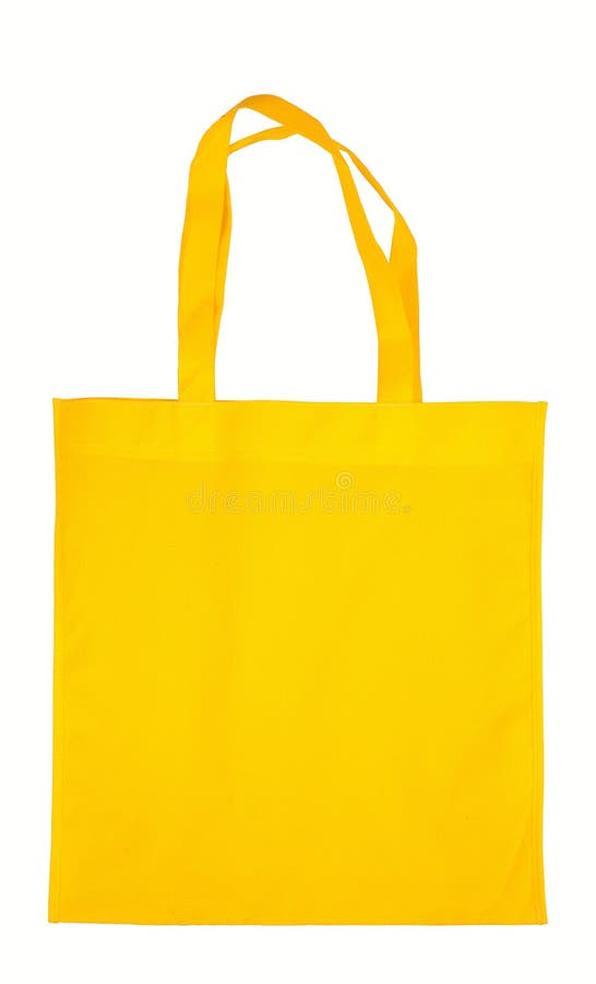 Yellow Bag Isolated on White Stock Photo - Image of modern, color: 29999742