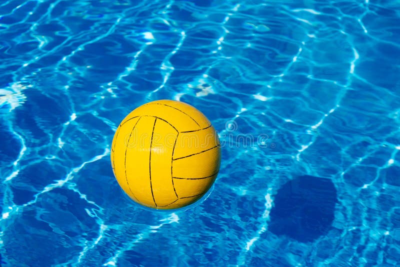 Yellow ball in the pool stock image. Image of relaxation 92544989