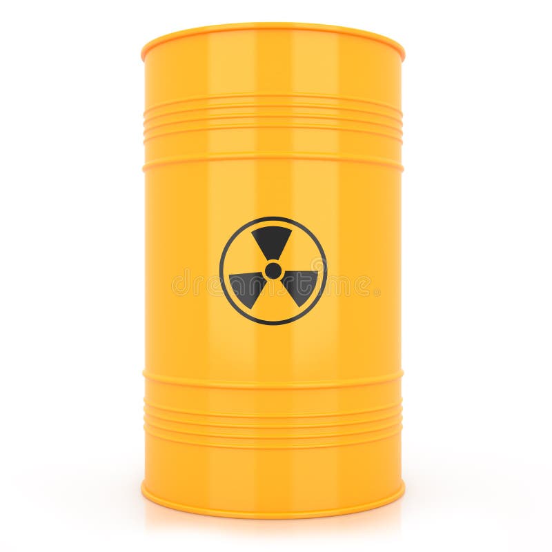 Yellow Barrel with Radioactive Waste Stock Illustration - Illustration ...