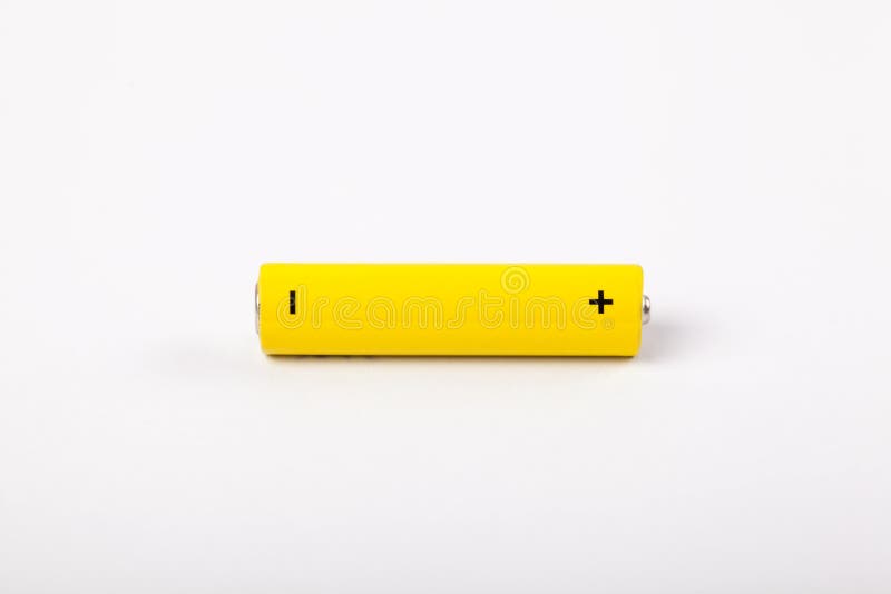 Yellow battery stock image. Image of digit, earth, electro 43323985