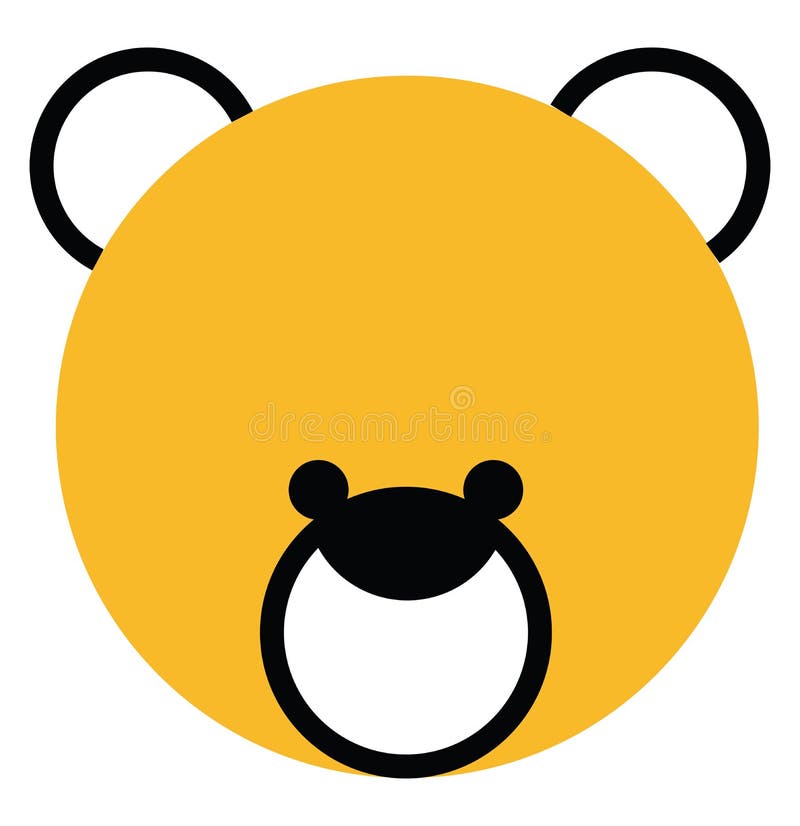 Yellow Bear Smile Sitting Cartoon Stock Illustration - Illustration of  page, cute: 128302223