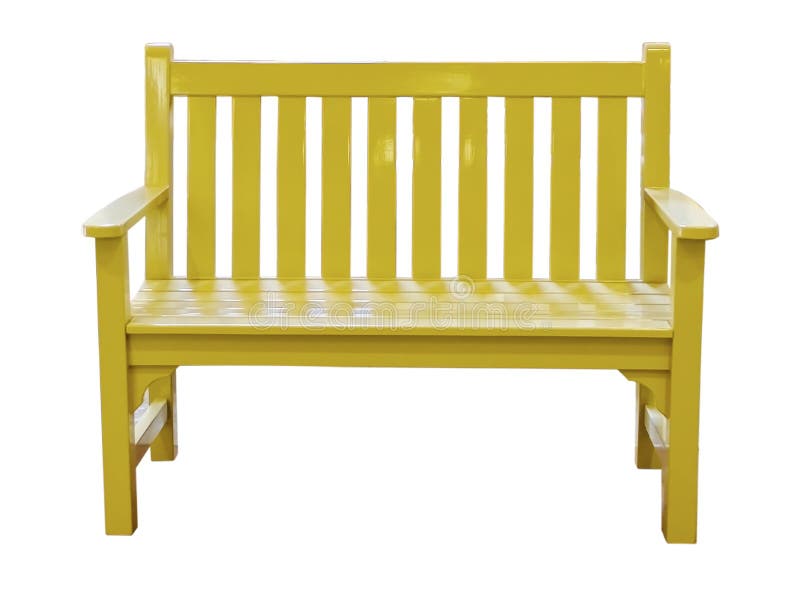 Yellow bench stock image. Image of chair, leisure, nature 56642551