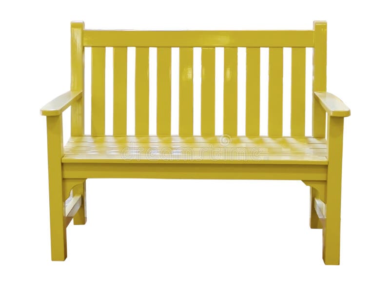 Yellow bench stock image. Image of chair, leisure, nature - 56642551