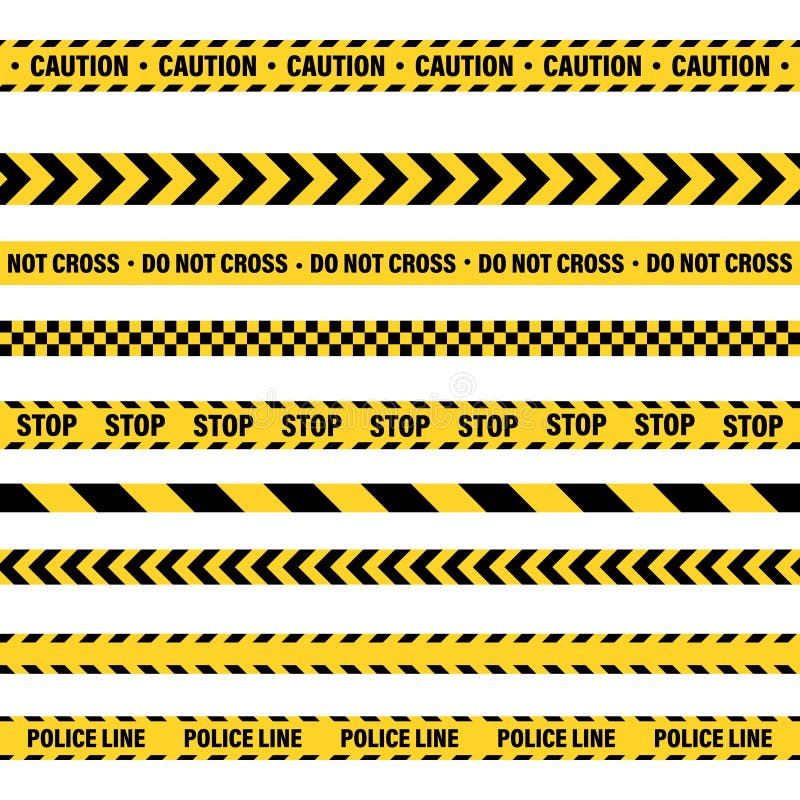 Colored Warning Danger Tape Background, VECTOR Illustration. Stock ...