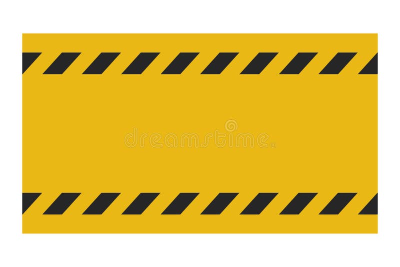 Yellow And Black Blank Caution Or Warning Banner Vector vector illustration