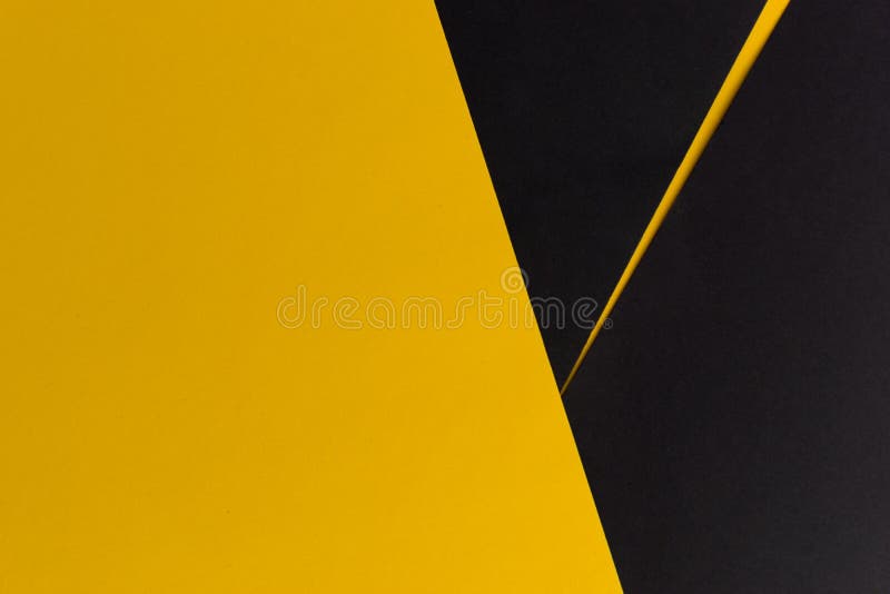 Yellow and Black Geometric Background Diagonally Divided Stock Image