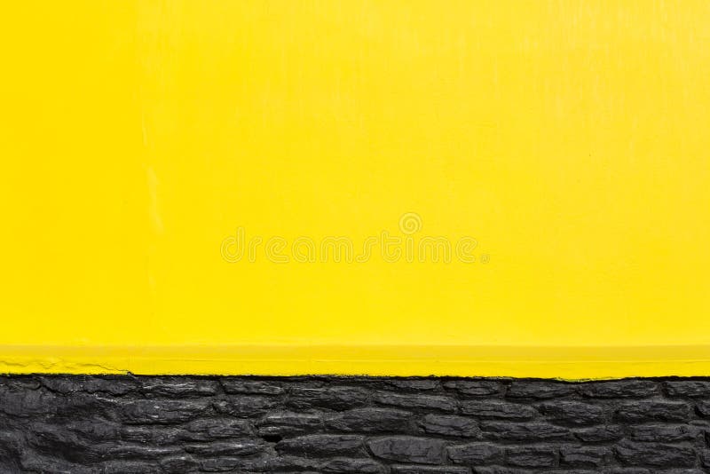 Yellow and black wall stock image. Image of paint, smooth 78870553
