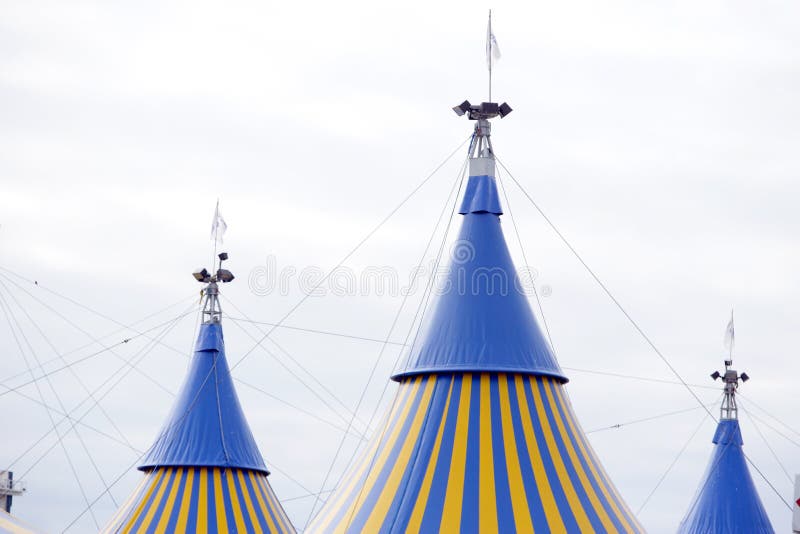 Yellow and Blue Circus Tent