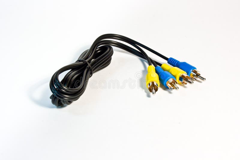Yellow and Blue Coaxial Cable Stock Image Image of antenna, electric