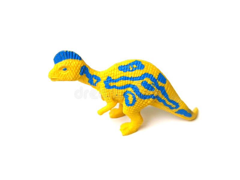 Yellow and Blue Dinosaur Toy. Stock Photo - Image of ecology, endangered: 138977146