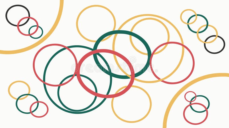 Yellow and Blue Dotted Ring Abstract, vector design Generative AI vector illustration