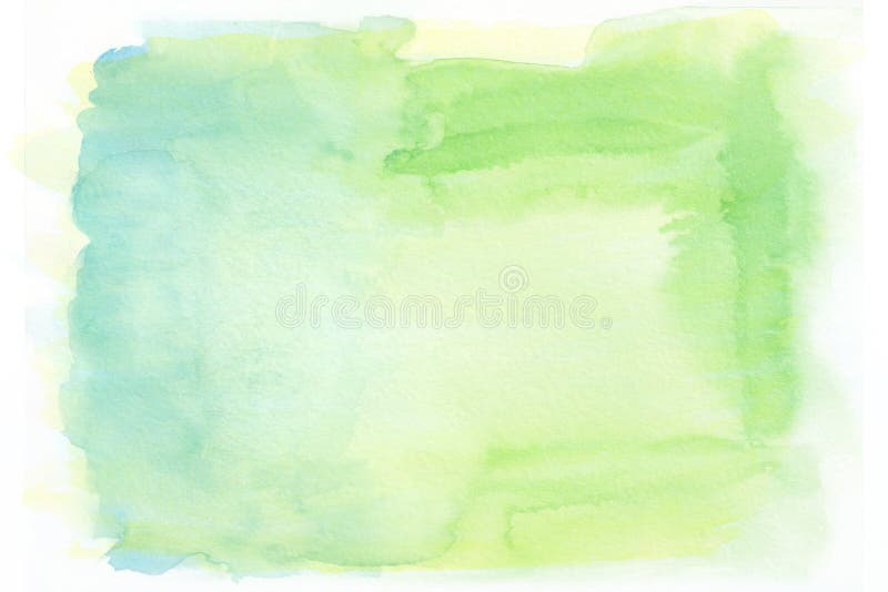 Yellow blue and green watercolor gradient background. vector illustration