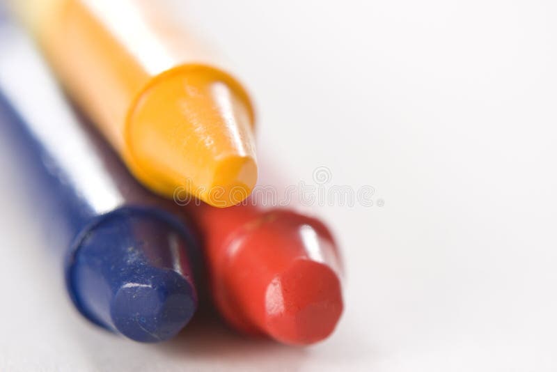 Yellow Blue Red Crayon