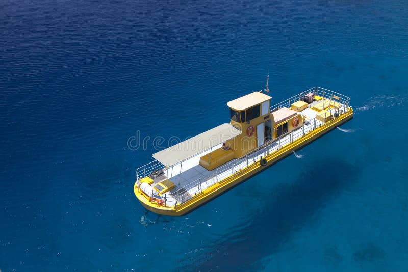 Yellow boat stock photo