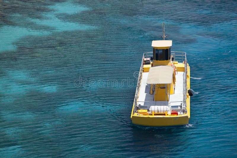 Yellow boat royalty free stock photo