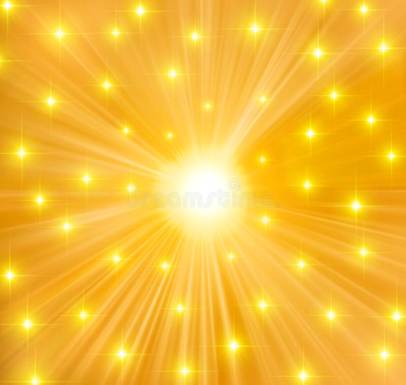 Yellow Bokeh Stars Background Stock Illustration Illustration Of Beams Golden 26613499 - fundo brawl stars amarelo