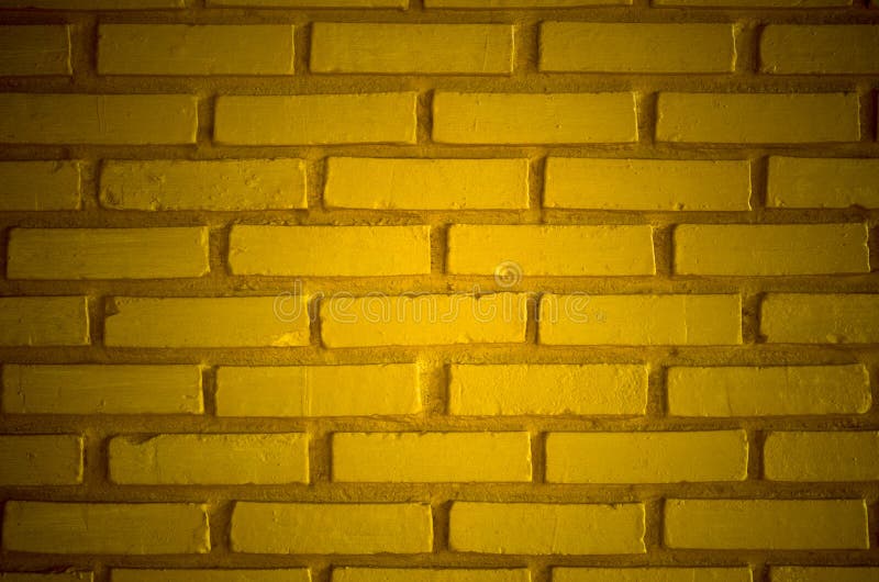 Yellow Brick Wall Texture Background Stock Image Image of effect