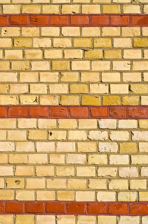 Yellow striped brick wall stock image. Image of horizontal 18289471